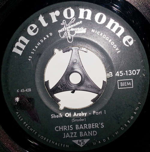 Cover Chris Barber's Jazz Band - Sheik Of Araby (7, Single) Schallplatten Ankauf