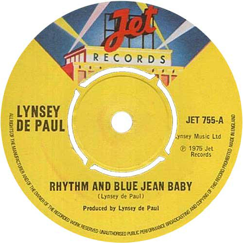 Cover Lynsey De Paul - Rhythm And Blue Jean Baby (7, Single) Schallplatten Ankauf