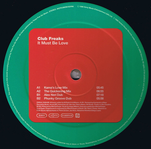 Cover Club Freaks - It Must Be Love (12) Schallplatten Ankauf