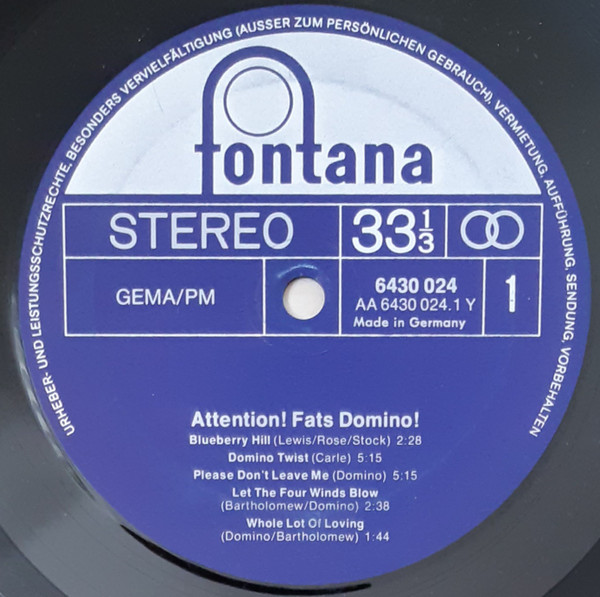 Cover Fats Domino - Attention! Fats Domino! (LP) Schallplatten Ankauf