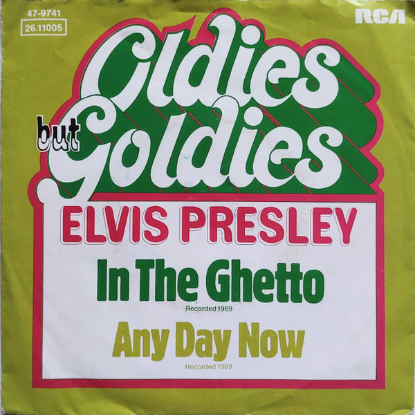 Cover Elvis Presley - In The Ghetto / Any Day Now (7, Single, RE, O2 ) Schallplatten Ankauf