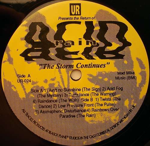 Cover The Return Of Acid Rain - The Storm Continues Schallplatten Ankauf