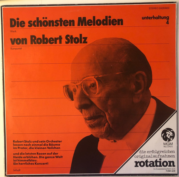 Cover Robert Stolz - Die Schönsten Melodien Von Robert Stolz (LP) Schallplatten Ankauf