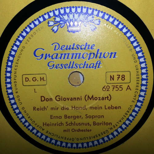 Cover Erna Berger -  Heinrich Schlusnus  /  Viorica Ursuleac U. Erna Berger - Don Giovanni / Figaros Hochzeit (Shellac, 10) Schallplatten Ankauf