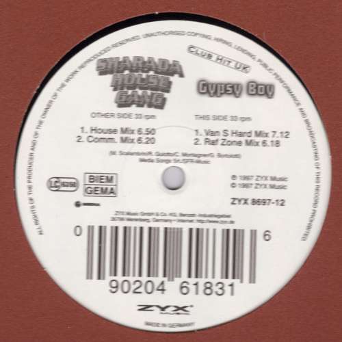 Cover Sharada House Gang - Gypsy Boy (12) Schallplatten Ankauf