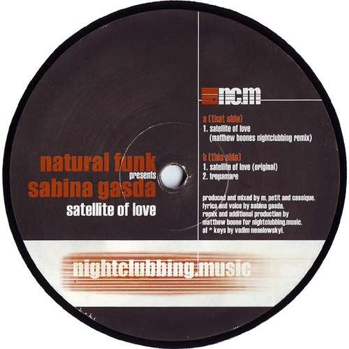 Cover Natural Funk Presents Sabina Gasda* - Satellite Of Love (12) Schallplatten Ankauf