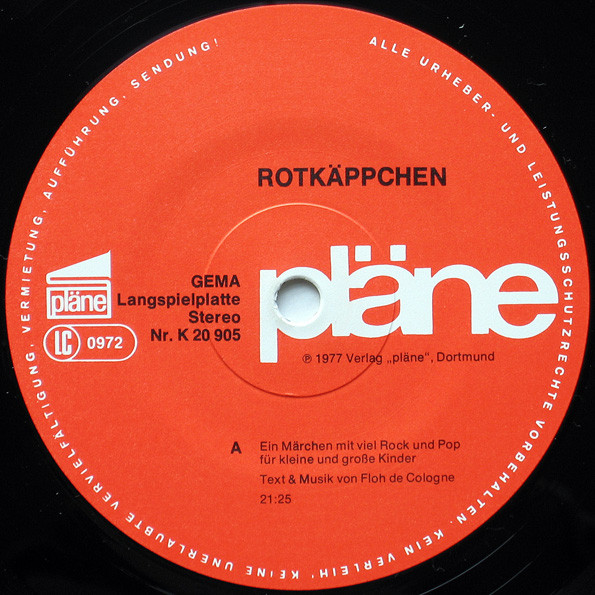 Cover Floh De Cologne - Rotkäppchen (LP, Album) Schallplatten Ankauf