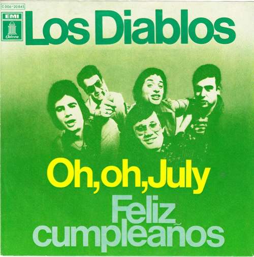 Cover Los Diablos (2) - Oh,Oh,July / Feliz Cumpleanos (7, Single) Schallplatten Ankauf