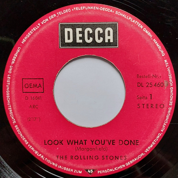 Cover The Rolling Stones - Look What You've Done / Blue Turns To Grey (7, Single) Schallplatten Ankauf