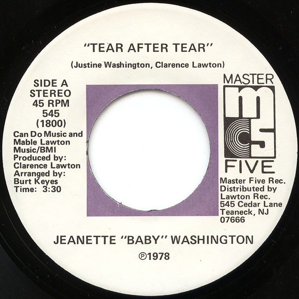 Bild Jeanette Baby Washington* - Tear After Tear / I've Got To Break Away (7, Single) Schallplatten Ankauf