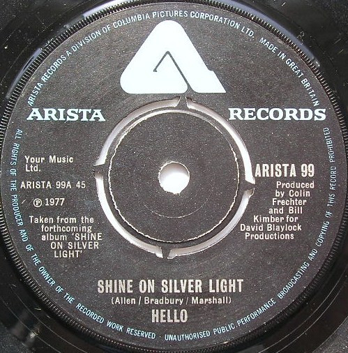 Bild Hello - Shine On Silver Light (7, Single) Schallplatten Ankauf
