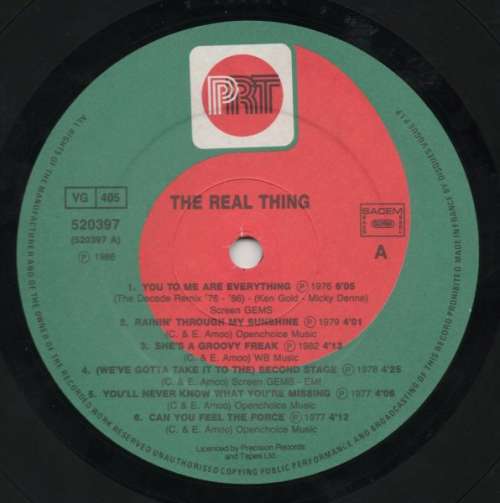 Cover The Real Thing - The Best Of (LP, Comp) Schallplatten Ankauf