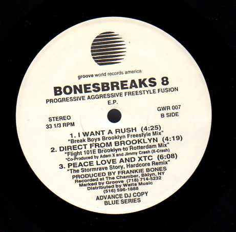 Cover Frankie Bones - Bonesbreaks Volume 8 (Progressive Aggressive Freestyle Fusion EP) (12) Schallplatten Ankauf