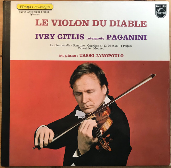 Cover Ivry Gitlis Interprète Paganini* Au Piano : Tasso Janopoulo - Le Violon Du Diable (LP, RE, Gat) Schallplatten Ankauf