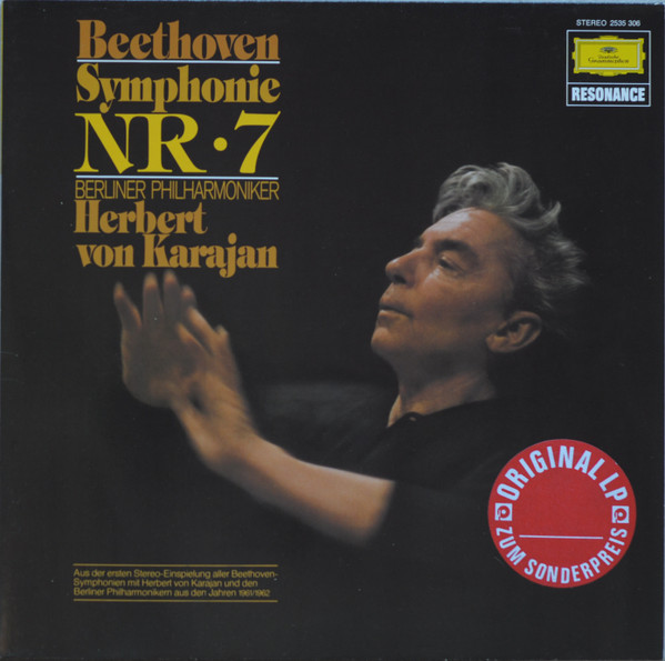 Cover Beethoven*, Berliner Philharmoniker, Herbert von Karajan - Symphonie Nr · 7 (LP, RE) Schallplatten Ankauf