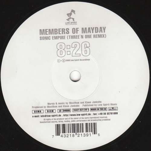 Cover Members Of Mayday - Sonic Empire (Three'N One Remix) (12, S/Sided) Schallplatten Ankauf