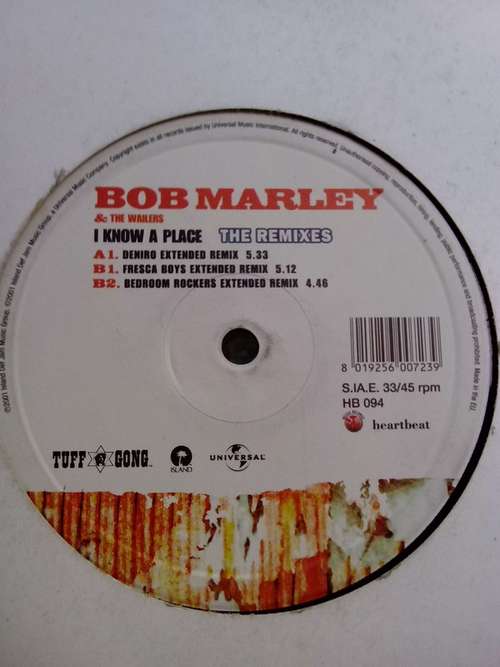 Cover Bob Marley & The Wailers - I Know A Place (The Remixes) (12) Schallplatten Ankauf