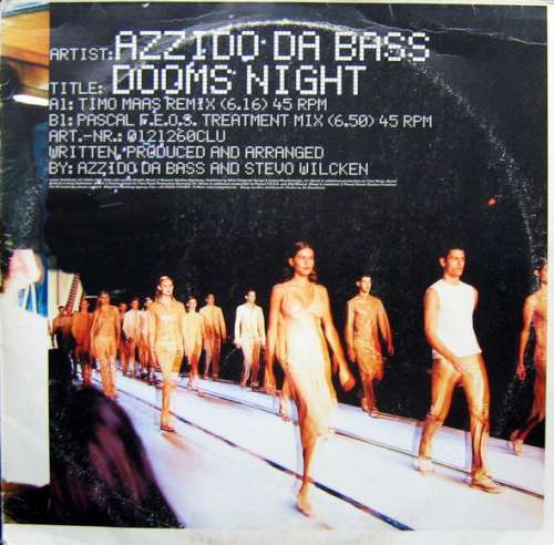 Cover Azzido Da Bass - Dooms Night (12) Schallplatten Ankauf