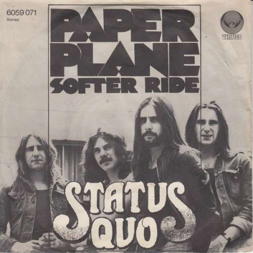Cover Status Quo - Paper Plane (7, Single) Schallplatten Ankauf