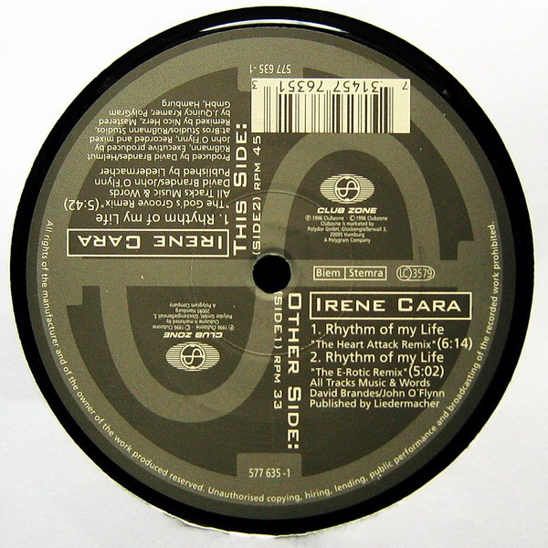 Bild Irene Cara - Rhythm Of My Life (Remix) (12) Schallplatten Ankauf