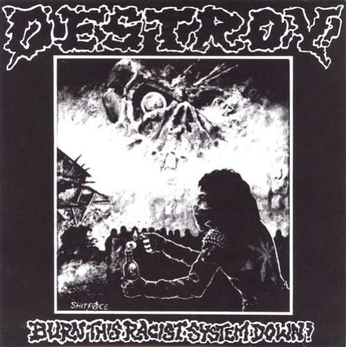 Cover Destroy! - Burn This Racist System Down! (7, EP, RP, Red) Schallplatten Ankauf