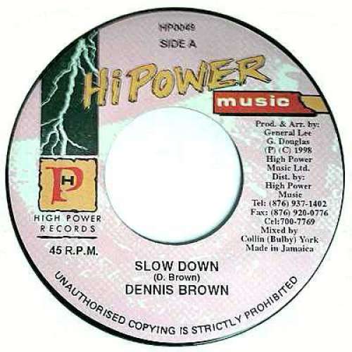 Cover Dennis Brown - Slow Down (7) Schallplatten Ankauf