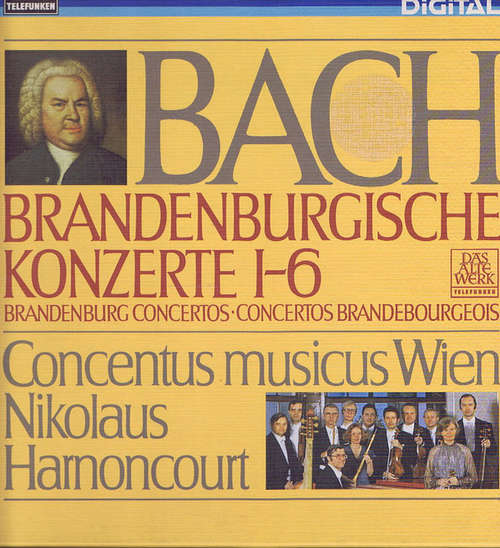 Cover Bach*, Concentus Musicus Wien, Nikolaus Harnoncourt - Brandenburgische Konzerte Nr. 1-6 (2xLP + Box) Schallplatten Ankauf