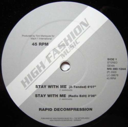 Cover Rapid Decompression - Stay With Me (12) Schallplatten Ankauf