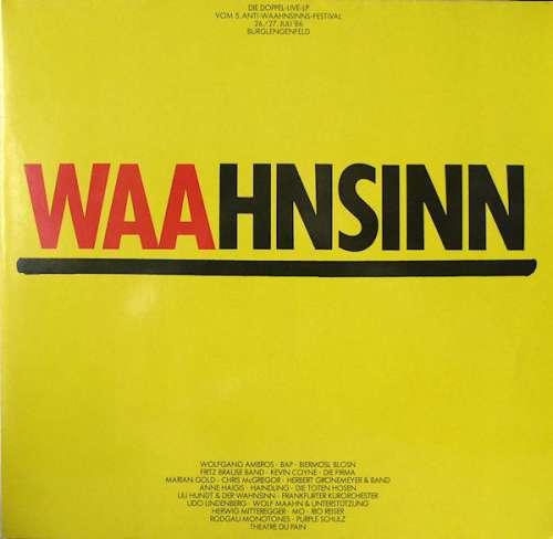 Cover Waahnsinn Schallplatten Ankauf