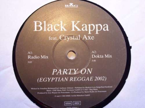 Cover Black Kappa Feat. Crystal Axe - Party On (Egyptian Reggae 2002) (12) Schallplatten Ankauf
