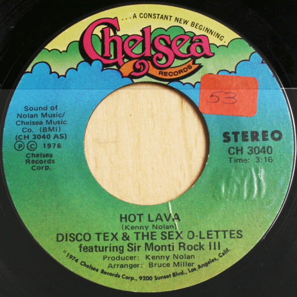 Cover Disco Tex & The Sex-O-Lettes* Featuring Sir Monti Rock III - Hot Lava (7) Schallplatten Ankauf