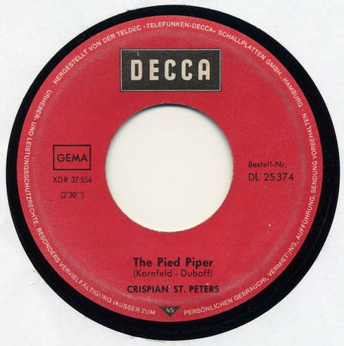 Cover Crispian St. Peters - You Were On My Mind / The Pied Piper (7, Single) Schallplatten Ankauf