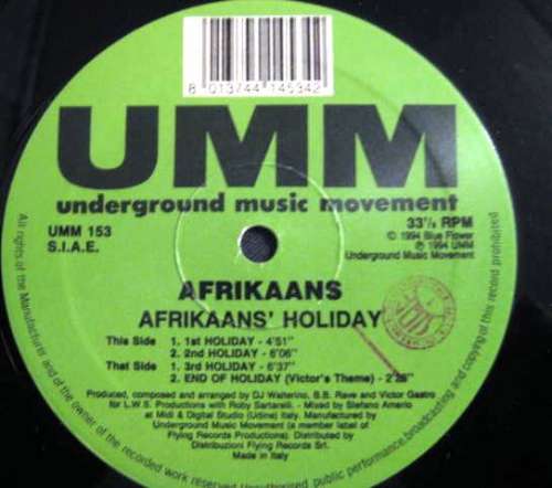 Cover Afrikaans - Afrikaans'  Holiday (12) Schallplatten Ankauf