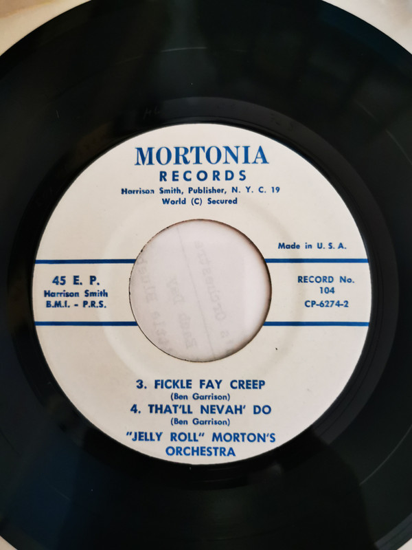 Cover Jelley Roll Morton's Orchestra* - Sing A Little Song Each Day  (7, EP) Schallplatten Ankauf