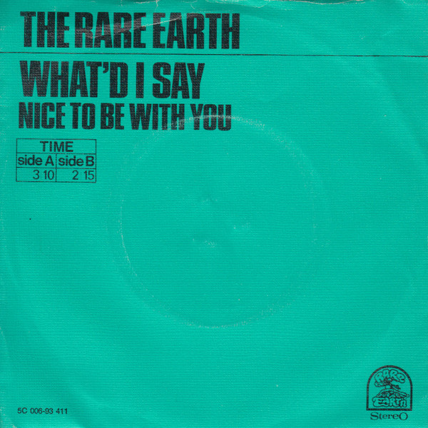 Cover Rare Earth - What'd I Say  (7, Single) Schallplatten Ankauf