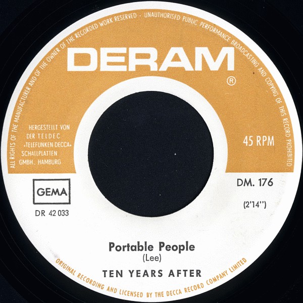 Cover Ten Years After - Portable People / Sounds (7, Single) Schallplatten Ankauf