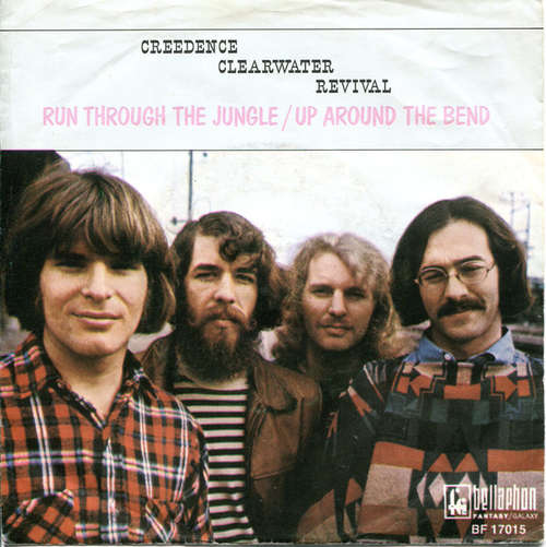 Cover Creedence Clearwater Revival - Run Through The Jungle / Up Around The Bend (7, RE) Schallplatten Ankauf