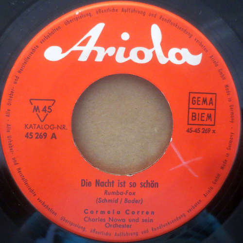 Carmela Corren Die Nacht Ist So Schon 7 Single Mono Vinyl Schallplatten Shop Buy24hours De