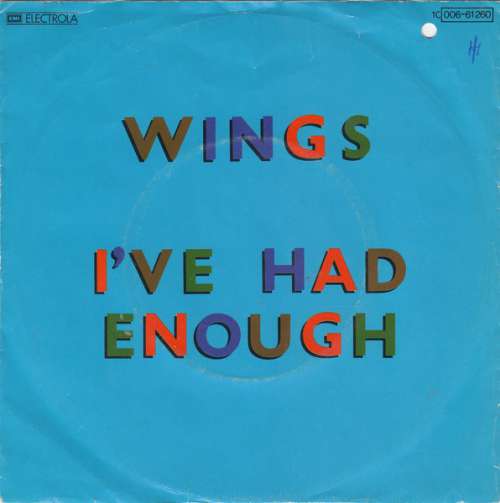 Cover Wings (2) - I've Had Enough (7, Single) Schallplatten Ankauf