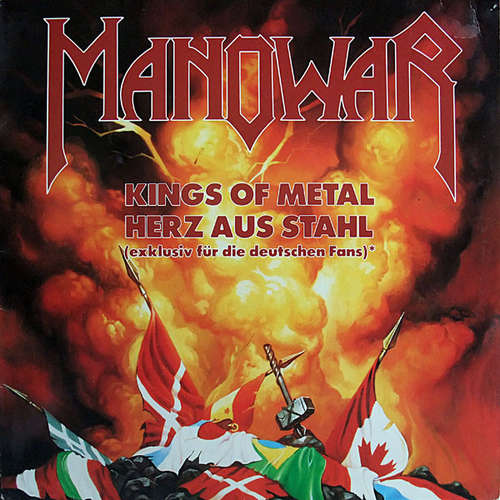 Cover Manowar - Kings Of Metal / Herz Aus Stahl (12, Maxi) Schallplatten Ankauf