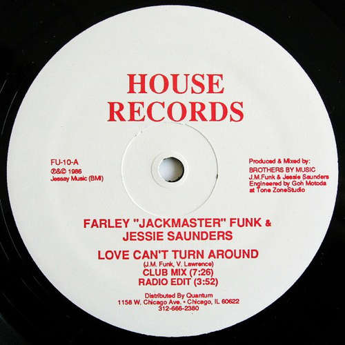 Cover Farley Jackmaster Funk & Jessie Saunders* - Love Can't Turn Around (12) Schallplatten Ankauf