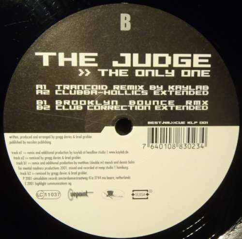 Cover The Judge - The Only One (12) Schallplatten Ankauf