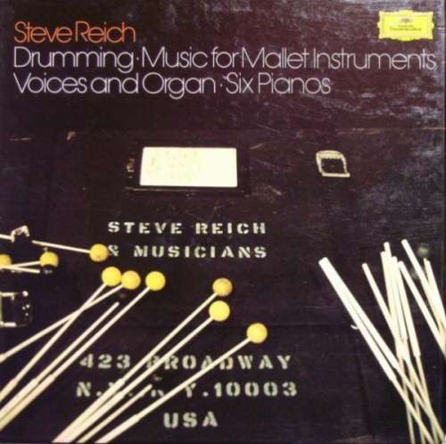 Cover Steve Reich - Drumming / Music For Mallet Instruments, Voices And Organ / Six Pianos (3xLP + Box) Schallplatten Ankauf