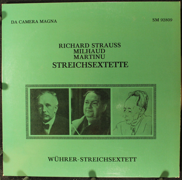 Cover Richard Strauss, Milhaud*, Martinu* - Wührer-Streichsextette (LP) Schallplatten Ankauf