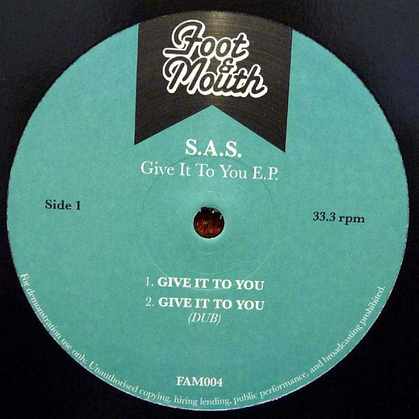 Cover S.A.S.* - Give It To You EP (12, EP, Promo) Schallplatten Ankauf