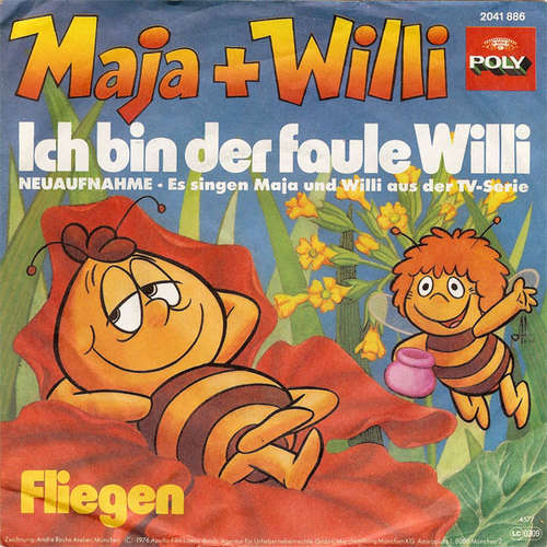 Cover Maja* + Willi (11) - Ich Bin Der Faule Willi / Fliegen (7, Single) Schallplatten Ankauf