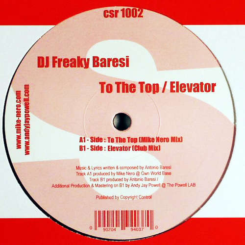 Cover DJ Freaky Baresi* - To The Top / Elevator (12) Schallplatten Ankauf