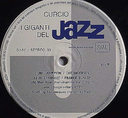 Cover Lionel Hampton, Cat Anderson, Eddie Chamblee, Frankie Dunlop - I Giganti Del Jazz Vol. 57 (LP, Album) Schallplatten Ankauf