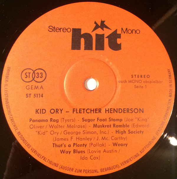 Cover Kid Ory, Fletcher Henderson - Kid Ory,  Fletcher Henderson (LP, Comp) Schallplatten Ankauf