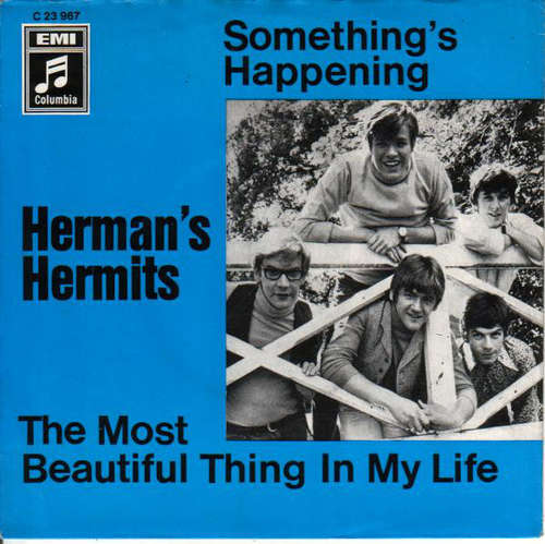 Cover Herman's Hermits - Something's Happening / The Most Beautiful Thing In My Life (7, Single) Schallplatten Ankauf
